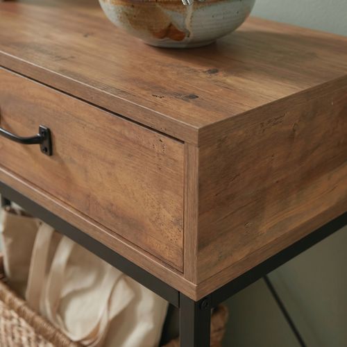 Console EVERGREEN 3 imitation chêne foncé et noir