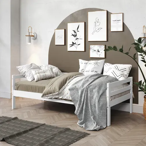 Lit cozy 90x190 cm BLOOM Blanc vue d'ambiance 1