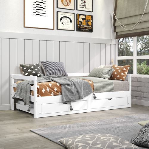 Lit extensible 90/180x190 cm BLOOM Blanc