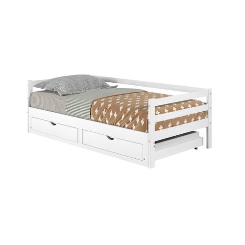 Lit extensible 90/180x190 cm BLOOM Blanc