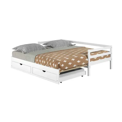 Lit extensible 90/180x190 cm BLOOM Blanc