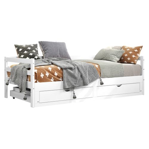 Lit extensible 90/180x190 cm BLOOM Blanc