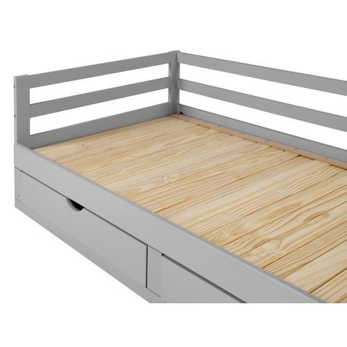 Lit extensible 90/180x190 cm BLOOM Gris