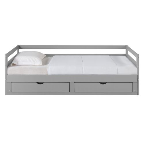 Lit extensible 90/180x190 cm BLOOM Gris