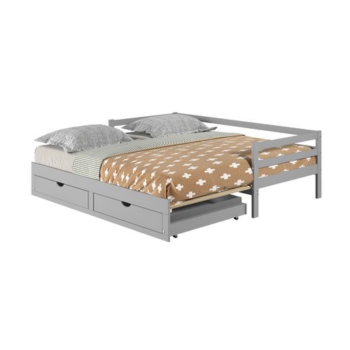Lit extensible 90/180x190 cm BLOOM Gris