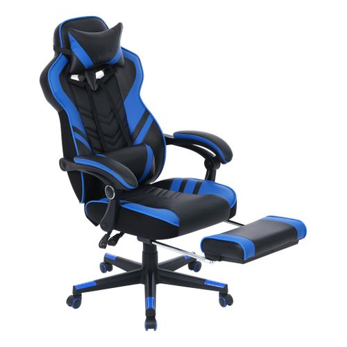 Fauteuil de bureau ergonomique Gamer RELOAD bleu et noir