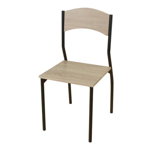 Ensemble table + 4 chaises OPAL imitation chêne