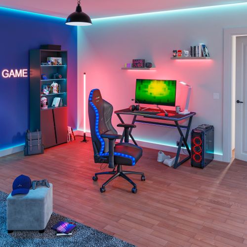 Bureau gamer avec tapis LED BXGAMING RUSH