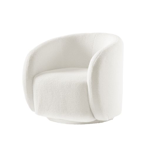Fauteuil fixe NIELS tissu blanc