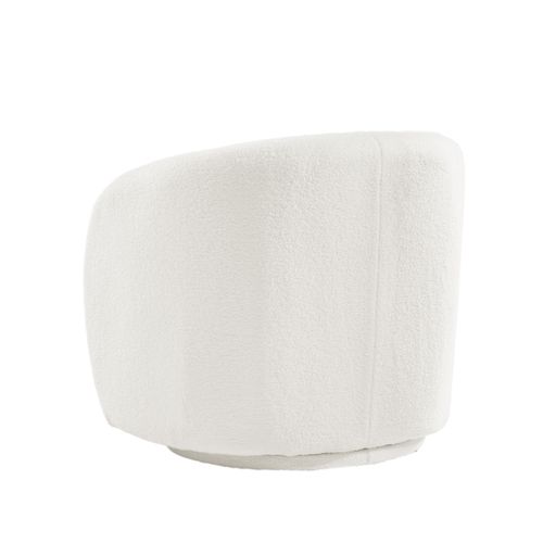 Fauteuil fixe NIELS tissu blanc