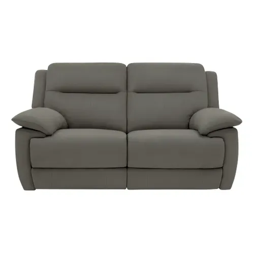 Canapé 2 places 2 relax électrique CURTISS III tissu gris foncé vue de face