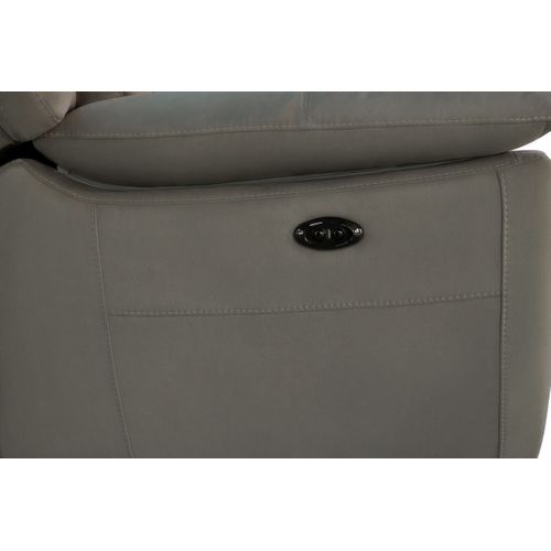 Canapé 3 places 2 relax électrique CURTISS III tissu gris foncé