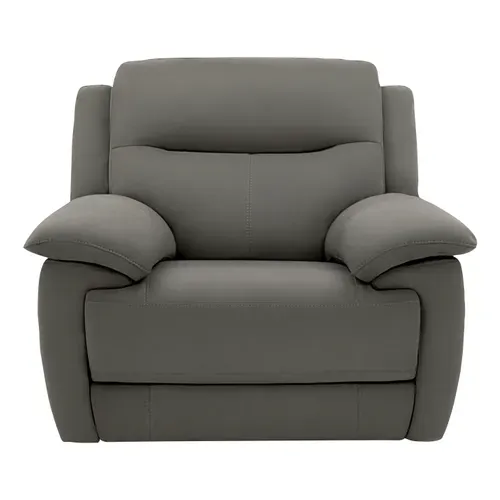 Fauteuil relax électrique CURTISS III tissu gris foncé vue de face