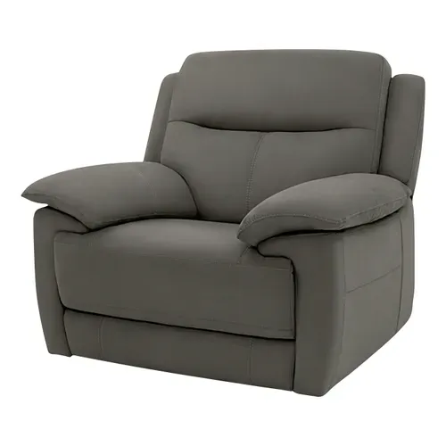 Fauteuil relax électrique CURTISS III tissu gris foncé vue de profil