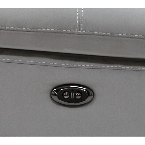 Canapé 2 places 2 relax électrique CURTISS III tissu gris clair