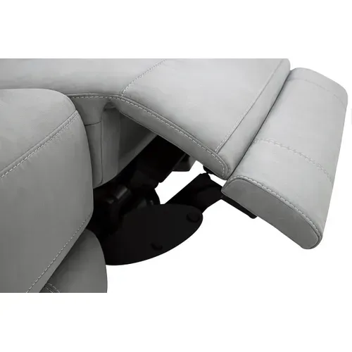 Canapé 2 places 2 relax électrique CURTISS III tissu gris clair