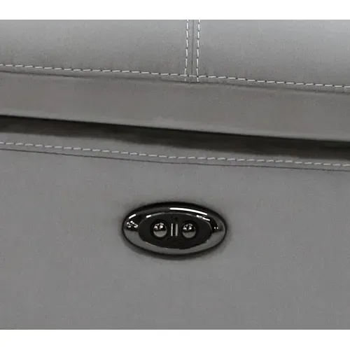 Canapé 3 places 2 relax électrique CURTISS III tissu gris clair vue accessoires