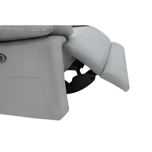 Fauteuil relax électrique CURTISS III tissu gris clair vue détaillée