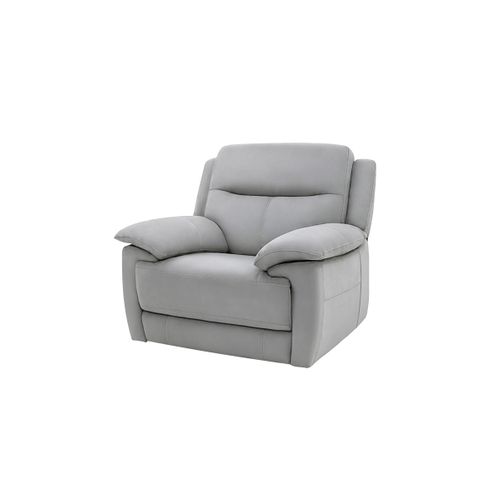 Fauteuil relax électrique CURTISS III tissu gris clair vue de profil