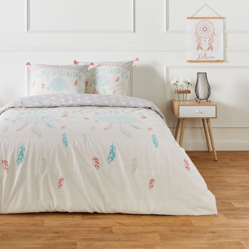 Chevet 1 tiroir INGO imitation chêne et blanc