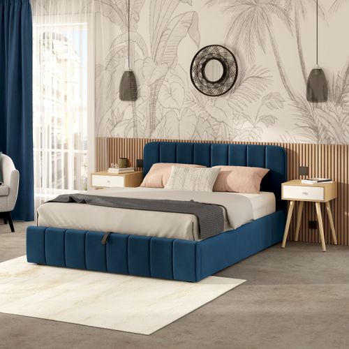 Chevet 1 tiroir INGO imitation chêne et blanc