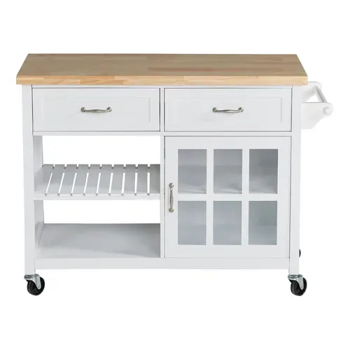 Desserte LOUISON blanc vue de face