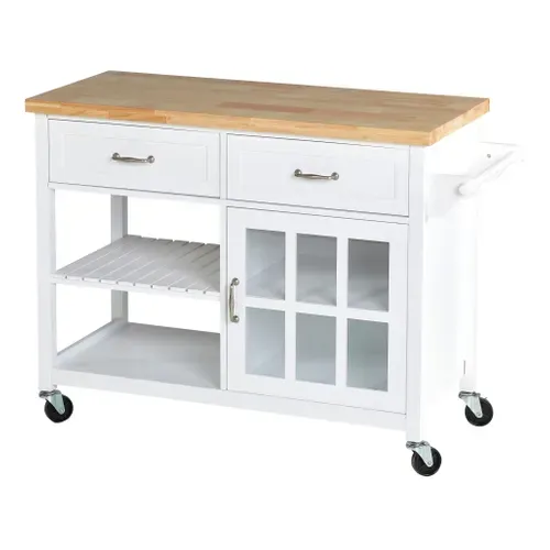 Desserte LOUISON blanc vue de profil