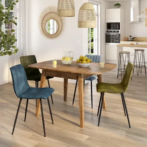 Lot de 2 chaises DIANE en velours bleu