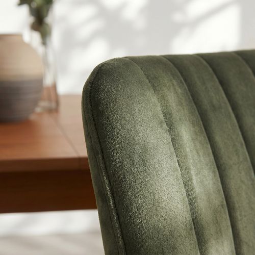Lot de 2 chaises DIANE en velours kaki