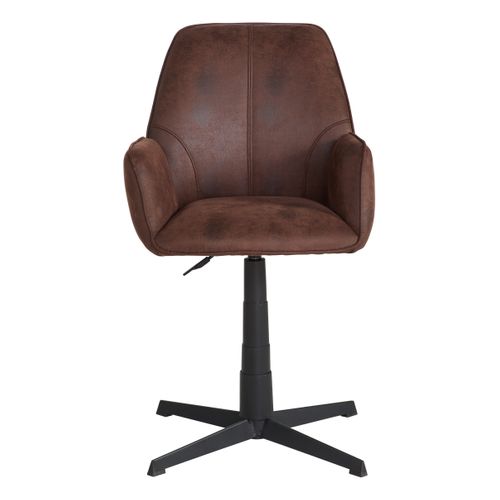 Fauteuil de bureau ROMAN marron vue de face