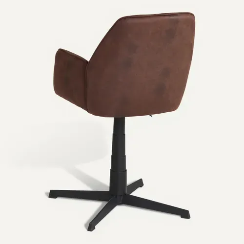 Fauteuil de bureau ROMAN marron vue de derrière