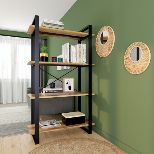 Séparation LARRY imitation chêne et noir