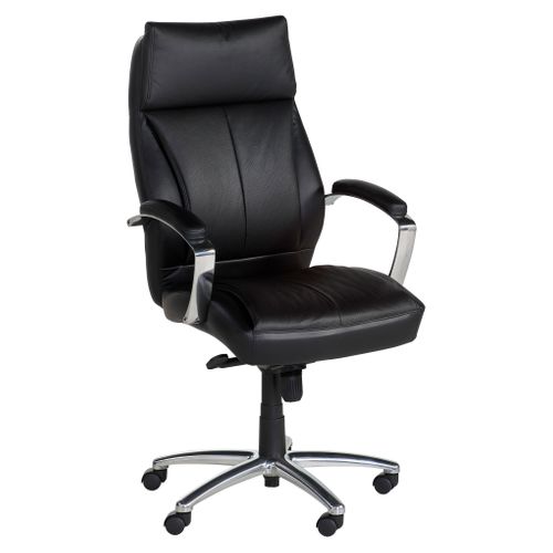Fauteuil de bureau CALVIN noir vue 3/4