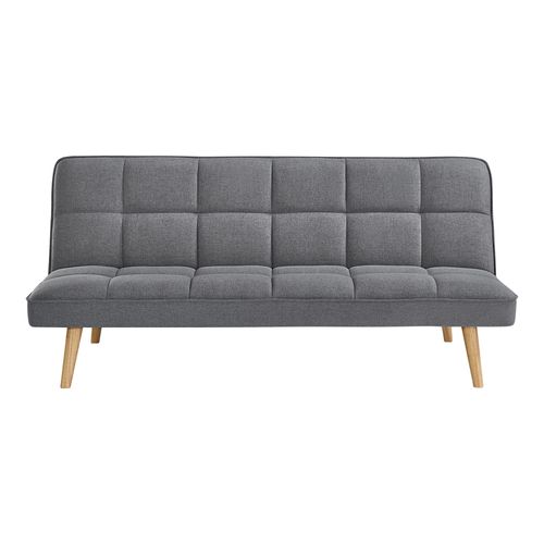 Banquette-lit clic-clac TIMARU tissu gris foncé