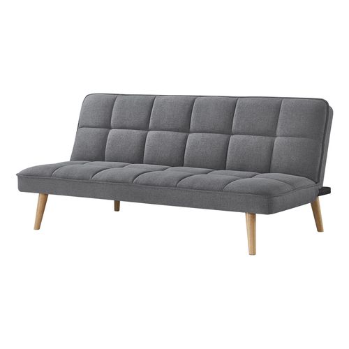 Banquette-lit clic-clac TIMARU tissu gris foncé