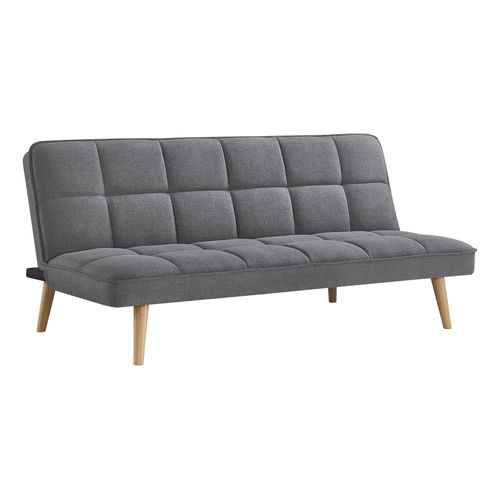 Banquette-lit clic-clac TIMARU tissu gris foncé