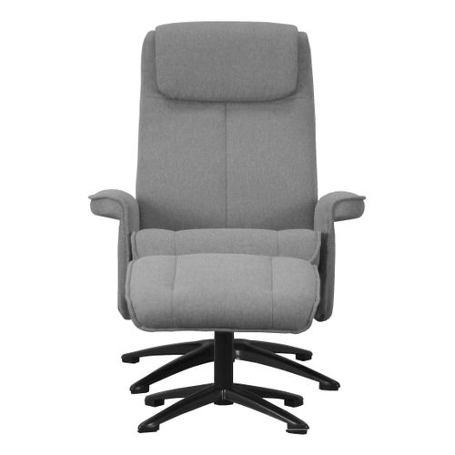 Fauteuil relax pivotant CLARK tissu gris