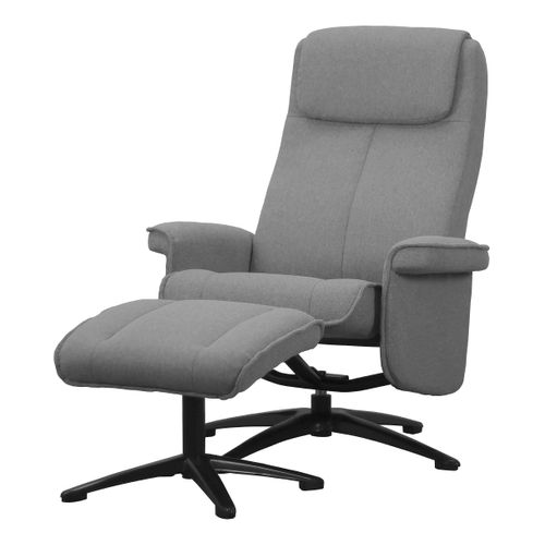 Fauteuil relax pivotant CLARK tissu gris