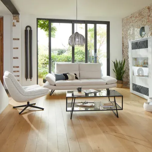 Fauteuil fixe SIRIUS tissu gris clair vue d'ambiance 1