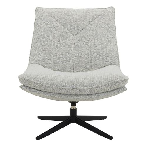 Fauteuil fixe SIRIUS tissu gris clair vue de face