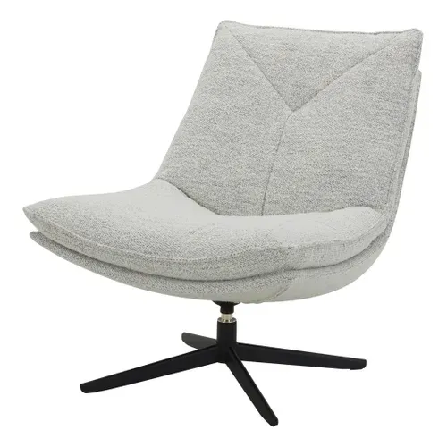 Fauteuil fixe SIRIUS tissu gris clair vue de profil