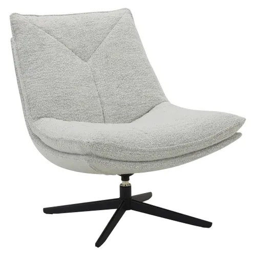 Fauteuil fixe SIRIUS tissu gris clair vue 3/4