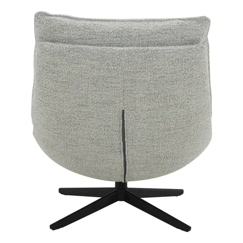 Fauteuil fixe SIRIUS tissu gris clair vue de derrière