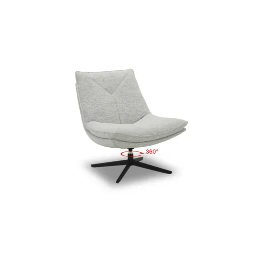 Fauteuil fixe SIRIUS tissu gris clair