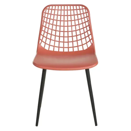 Chaise MILY corail vue de face