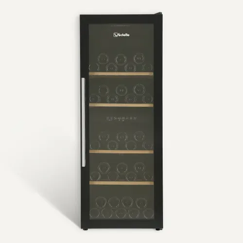 Cave de service double zone VEDETTE CUVEEV105 105 bouteilles Noir vue de face