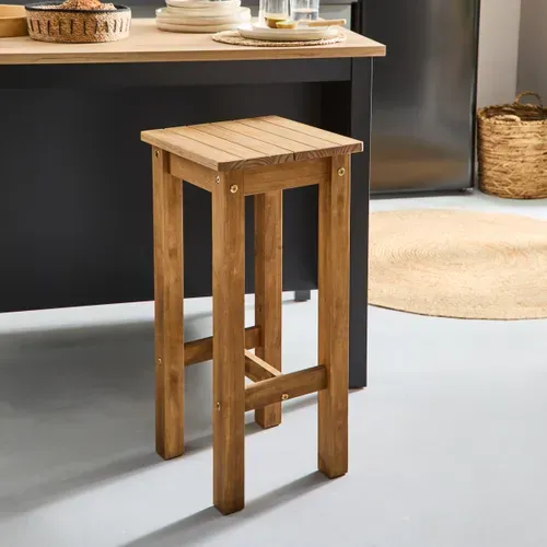 Tabouret de bar PAL pin massif vue d'ambiance 1
