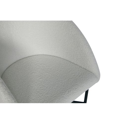 Fauteuil bouclettes CELESTE blanc vue détaillée