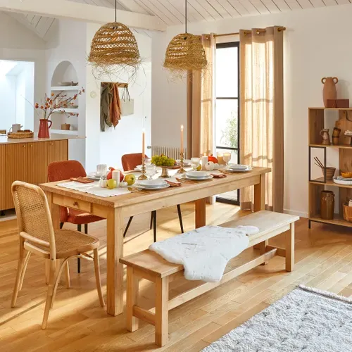 Banc L.170 cm LATINO pin massif vue d'ambiance 1