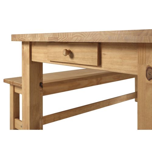 Table rectangle L.200 cm LATINO pin massif vue accessoires